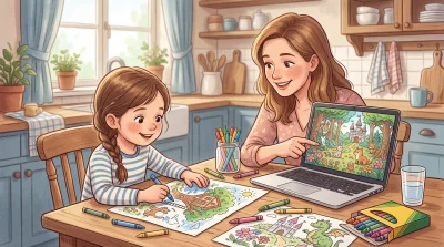 Мам, сделай мне раскраску! Как нейросеть рисует картинки для детей