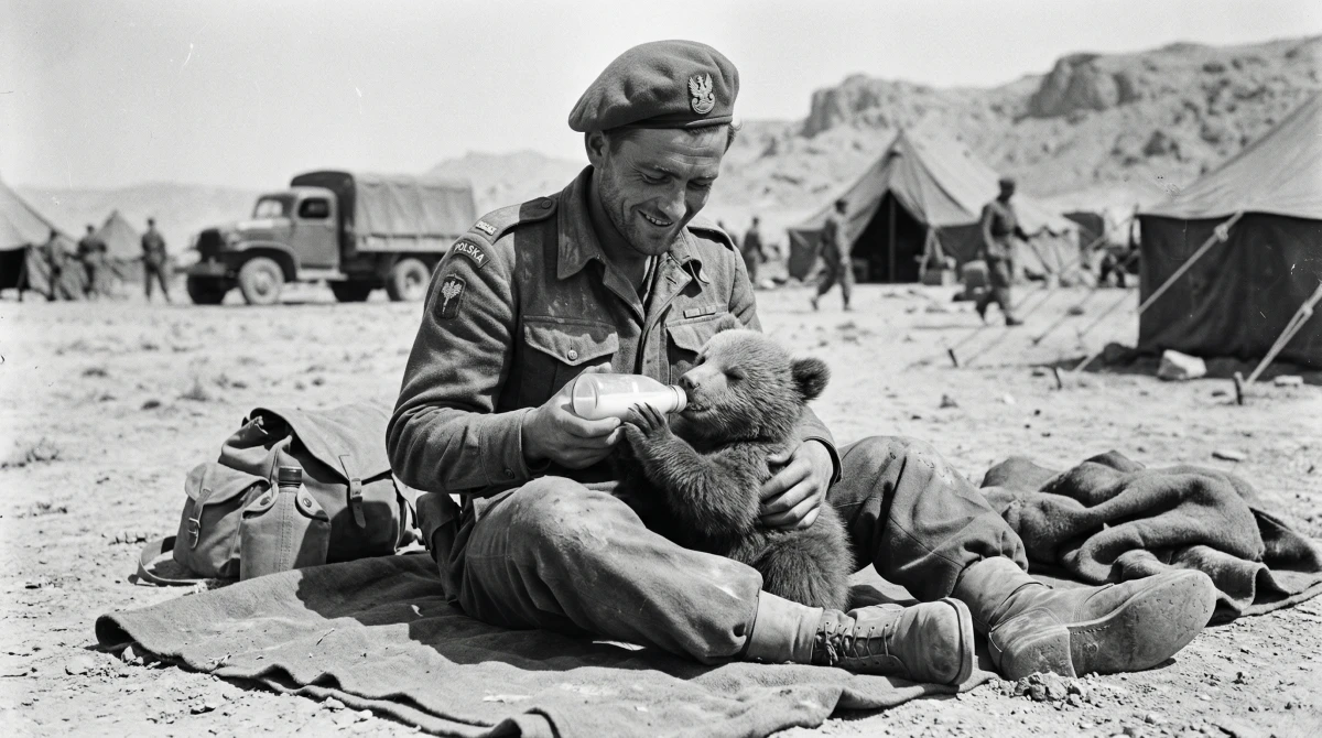 Рядовой Войтек: медведь, который любил пиво и подносил артиллерийские снаряды